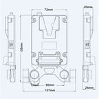 Rolux mini v-mount battery plate rl-ac13s