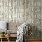 behang Peel and Stick Wood 503 cm vinyl lichtbruin