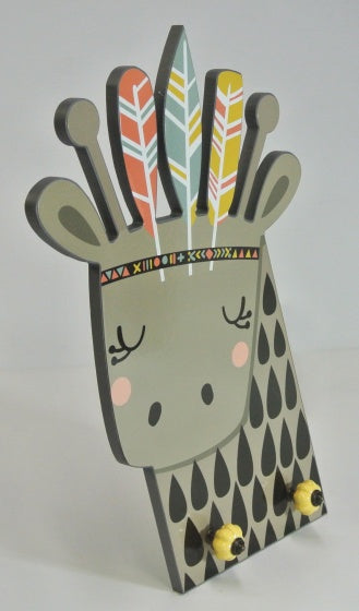 muurdecoratie Giraffe 50 cm groen