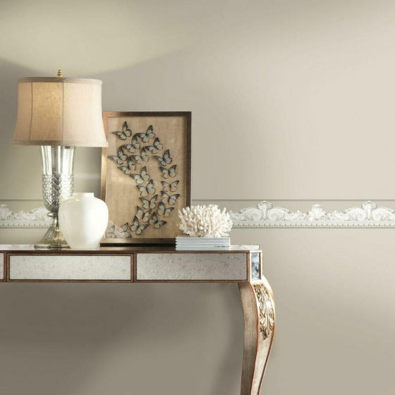 muursticker Architectural 4,6 meter vinyl beige/wit