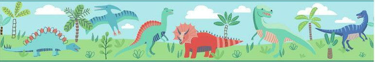 muursticker Dinosaur junior 4,6 meter vinyl groen