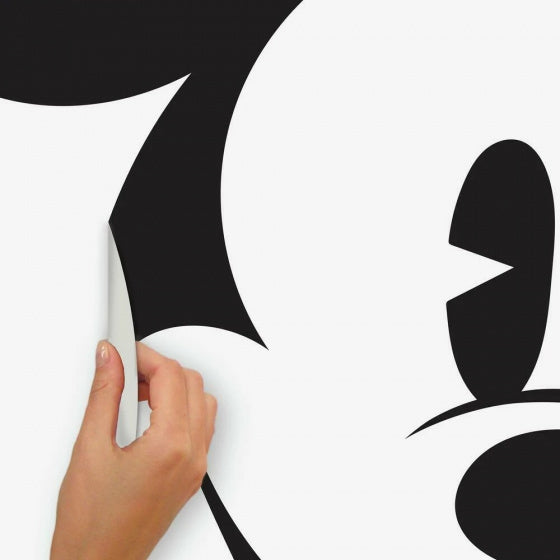 muursticker Mickey 86,79 cm vinyl zwart/wit 3-delig