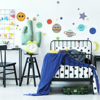muursticker Planets junior 41,8 x 19 cm multicolor