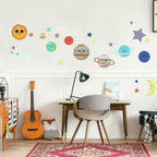 muursticker Planets junior 41,8 x 19 cm multicolor