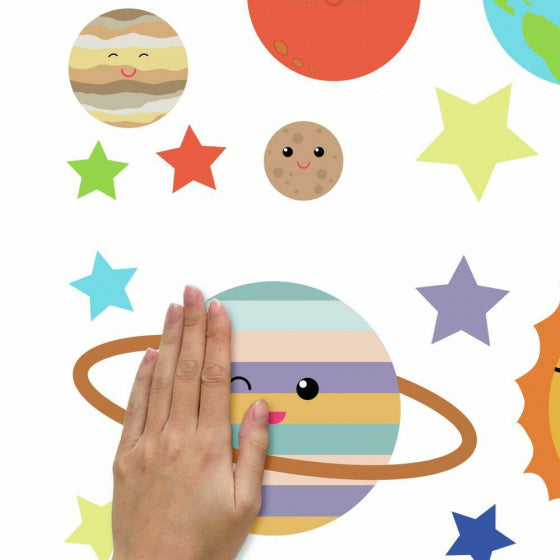 muursticker Planets junior 41,8 x 19 cm multicolor