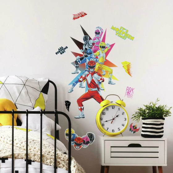 muursticker Power Rangers 79,6 cm vinyl 9-delig