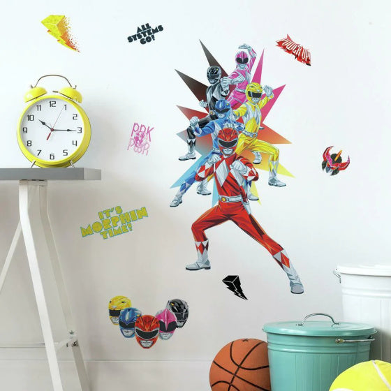 muursticker Power Rangers 79,6 cm vinyl 9-delig