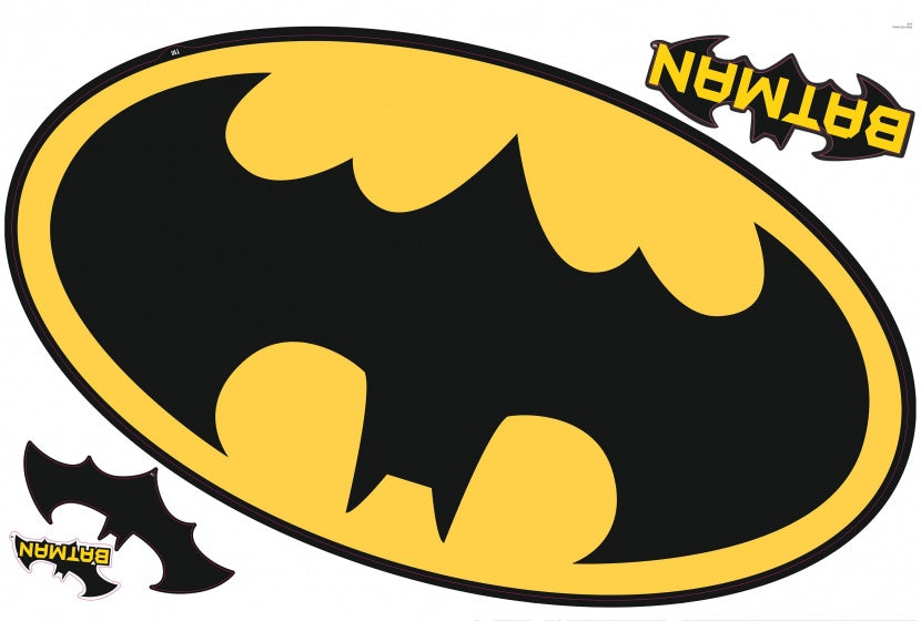 muurstickers Batman Logo vinyl 4 stuks