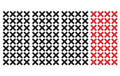 muurstickers Black & Red X vinyl 128 stuks