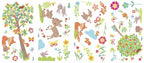 muurstickers bosdieren vinyl 39 stuks