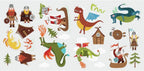 muurstickers Dragons & Vikings vinyl 23 stuks