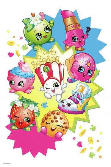 muurstickers Shopkins vinyl 90 x 60 cm