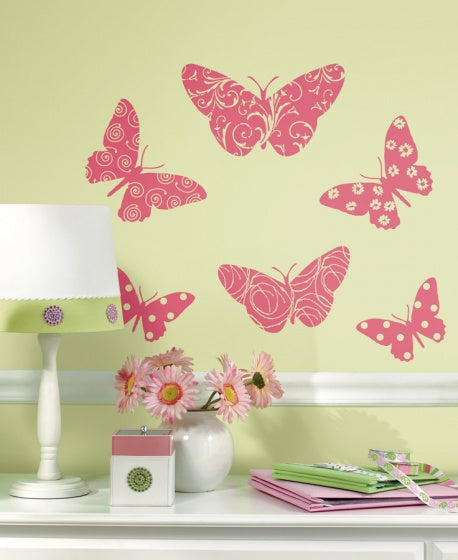 muurstickers vlinders vinyl 10 stuks
