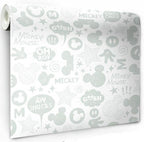 zelfklevend behang Mickey Mouse 5 meter vinyl wit