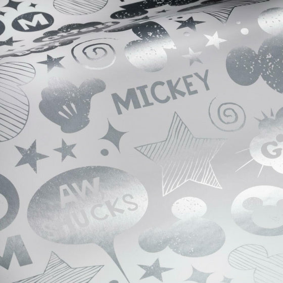 zelfklevend behang Mickey Mouse 5 meter vinyl wit