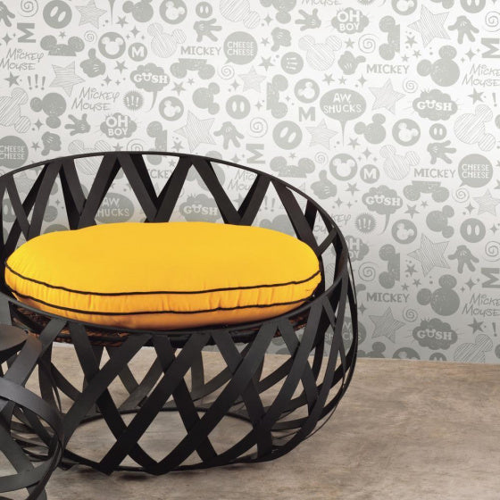 zelfklevend behang Mickey Mouse 5 meter vinyl wit