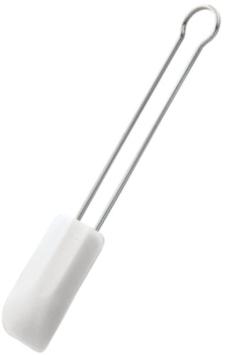 pannenlikker 26 cm siliconen/RVS wit