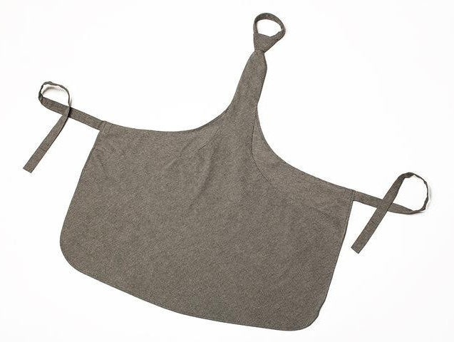 kookschort Tie & Apron heren 100 cm katoen grijs