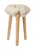 krukje 30 x 44 cm hout/katoen blank/beige