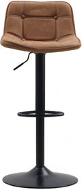 barkruk Walter 87 x 49 cm kunstleer/staal cognac