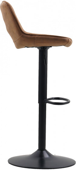 barkruk Walter 87 x 49 cm kunstleer/staal cognac