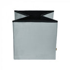 opbergbox/ poef 38 cm 55 liter fluweel grijs