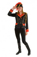 officier kostuum dames zwart/rood maat 40