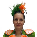 pruik unisex groen/oranje one size