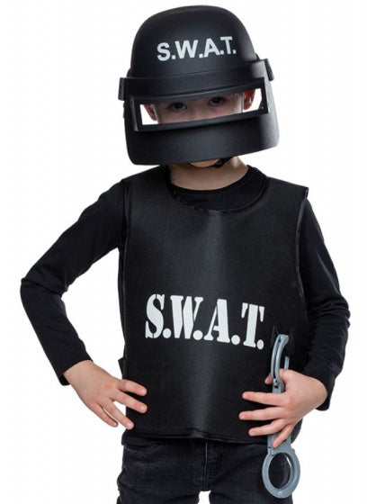 veiligheidshelm swat jongens polycarbonaat zwart