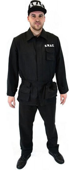 verkeedpak S.w.a.t. Man heren zwart maat 54