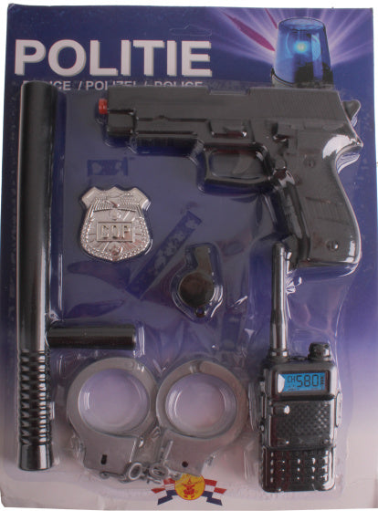 verkleedaccessoires Politie zwart 6-delig