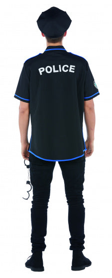 verkleedblouse politie polyester blauw maat 56