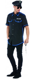 verkleedblouse politie polyester blauw maat 54