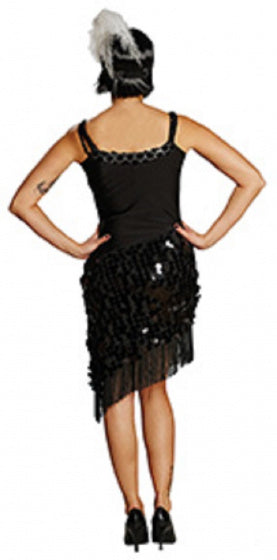 verkleedjurk Charleston dames polyester zwart mt 34