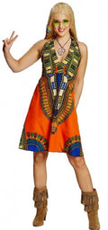 verkleedjurk hippie dames polyester oranje maat 36