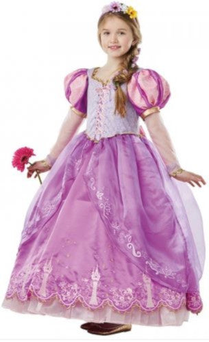 verkleedjurk Rapunzel polyester 2-delig paars mt 140