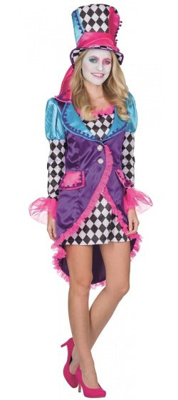 verkleedkostuum Alice dames paars maat 40
