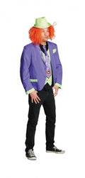 verkleedkostuum Jolly clown heren lila/mintgroen maat 54