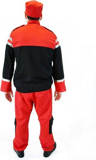 verkleedpak brandweerman heren rood maat 58
