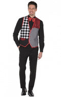 verkleedvest met strik heren zwart maat L