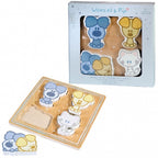 Rubo toys woezel en pip baby houten puzzel, 4st.
