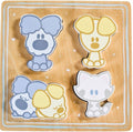 Rubo toys woezel en pip baby houten puzzel, 4st.
