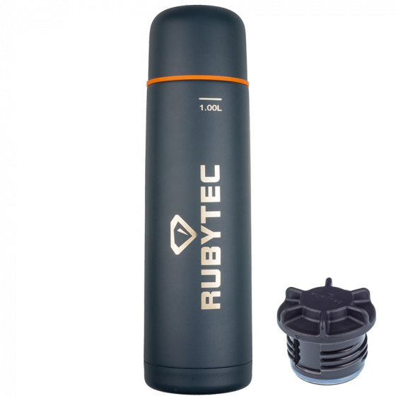 thermosfles Shira 1 liter RVS/ABS 30 cm grijs 3-delig