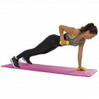 fitnessmat met draagtas 180 cm roze