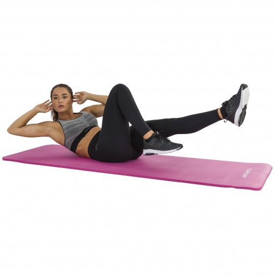 fitnessmat met draagtas 180 cm roze