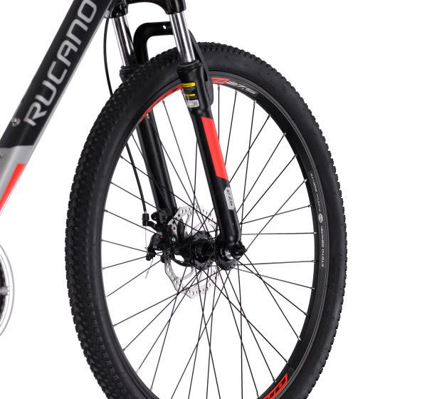 Rucanor Lux 27.5 Inch 46 cm Heren 21V Mechanische schijfrem Zilver Rood