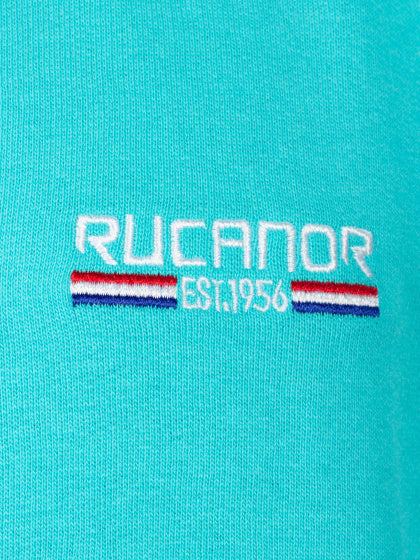 Rucanor Sydney sweatshirt hood unbrushed heren aqua maat M
