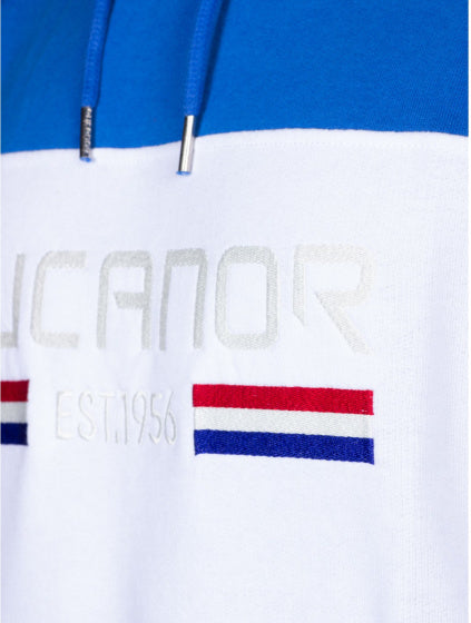 Rucanor Trevor sweater hoodie heren blauw wit maat M