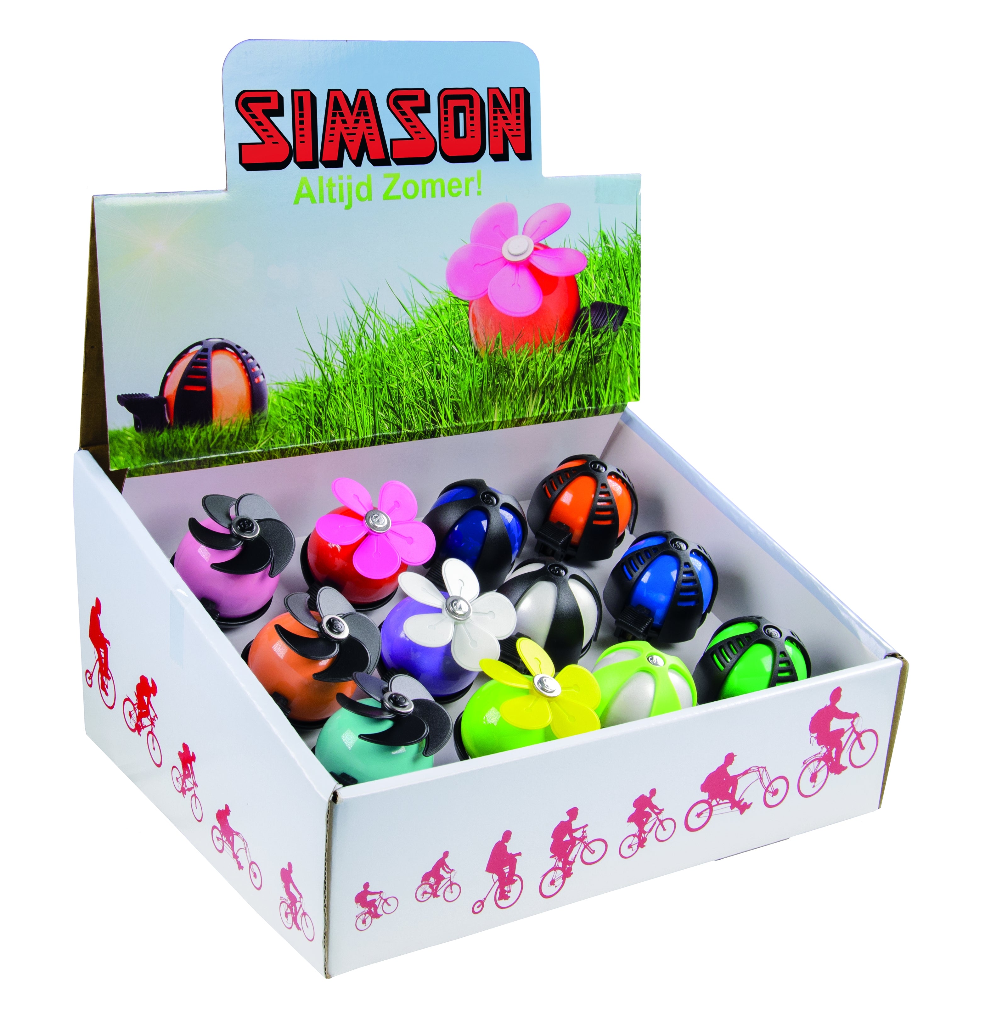 Simson bellendisplay (12 stuks)