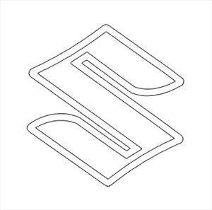 Sticker logo Suzuki wit
